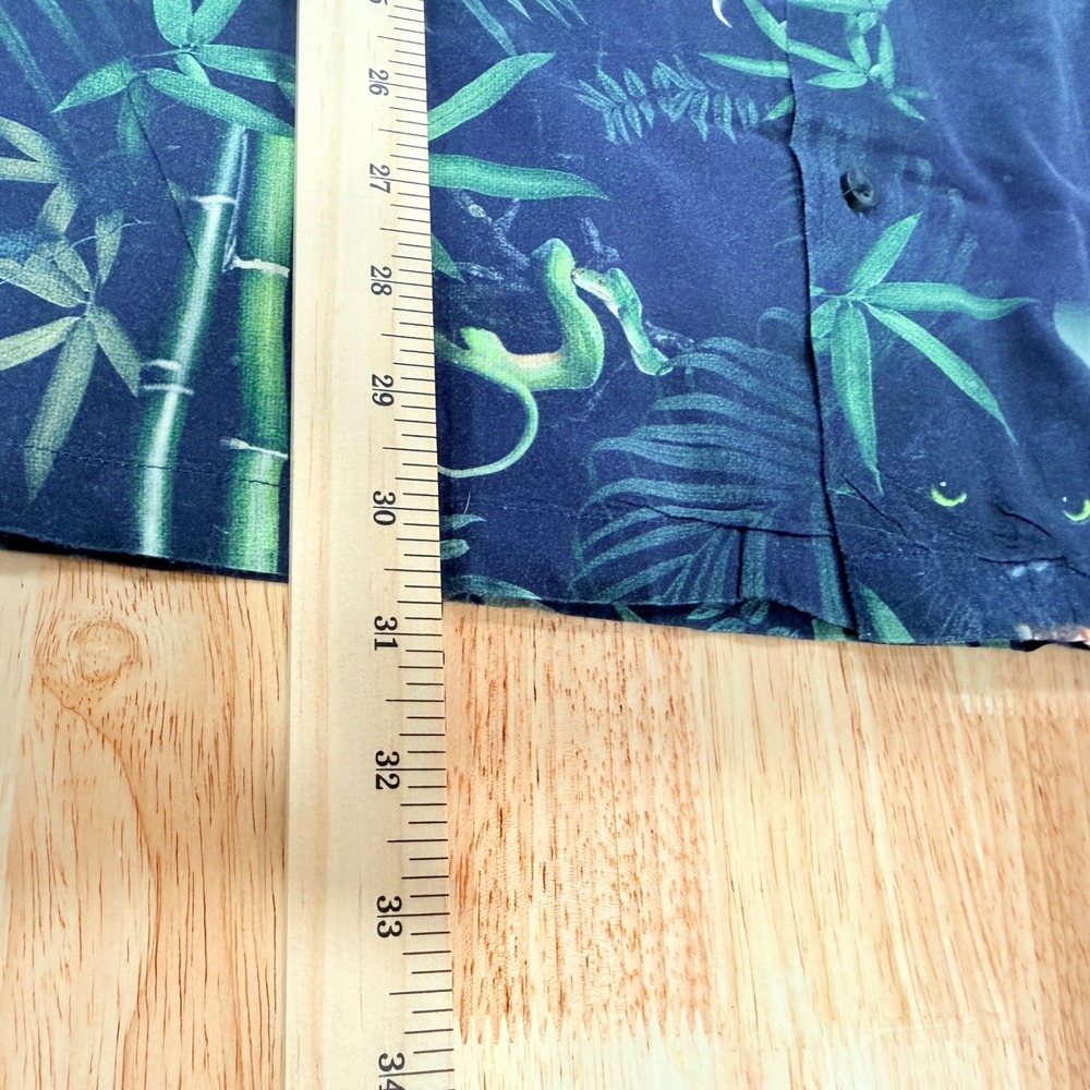 Roark Button Down Shirt XXL Navy Tropical Panther Coastal - Picture 4 of 7
